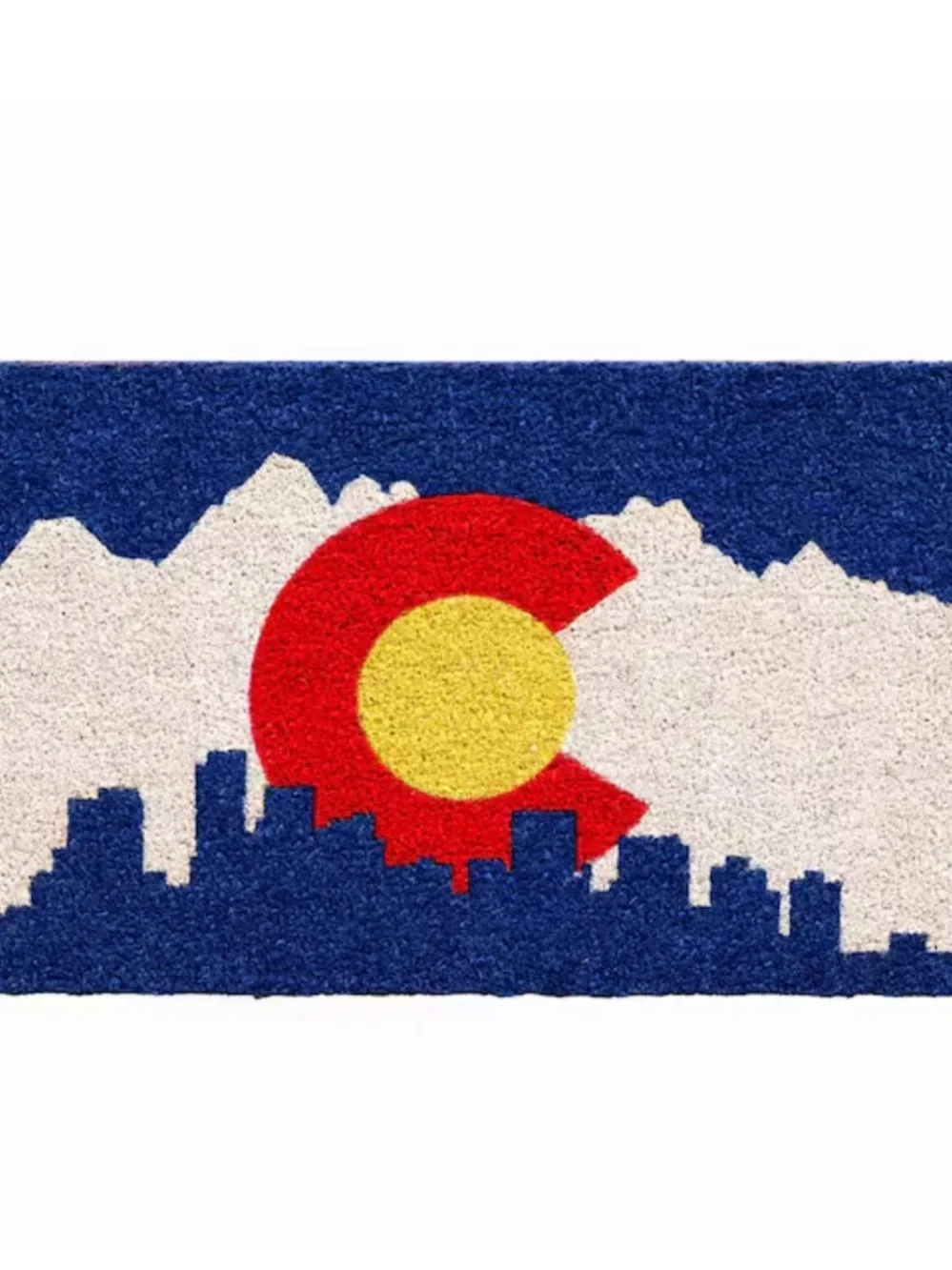 Blue Denver Colorado Skyline Doormat - NWT